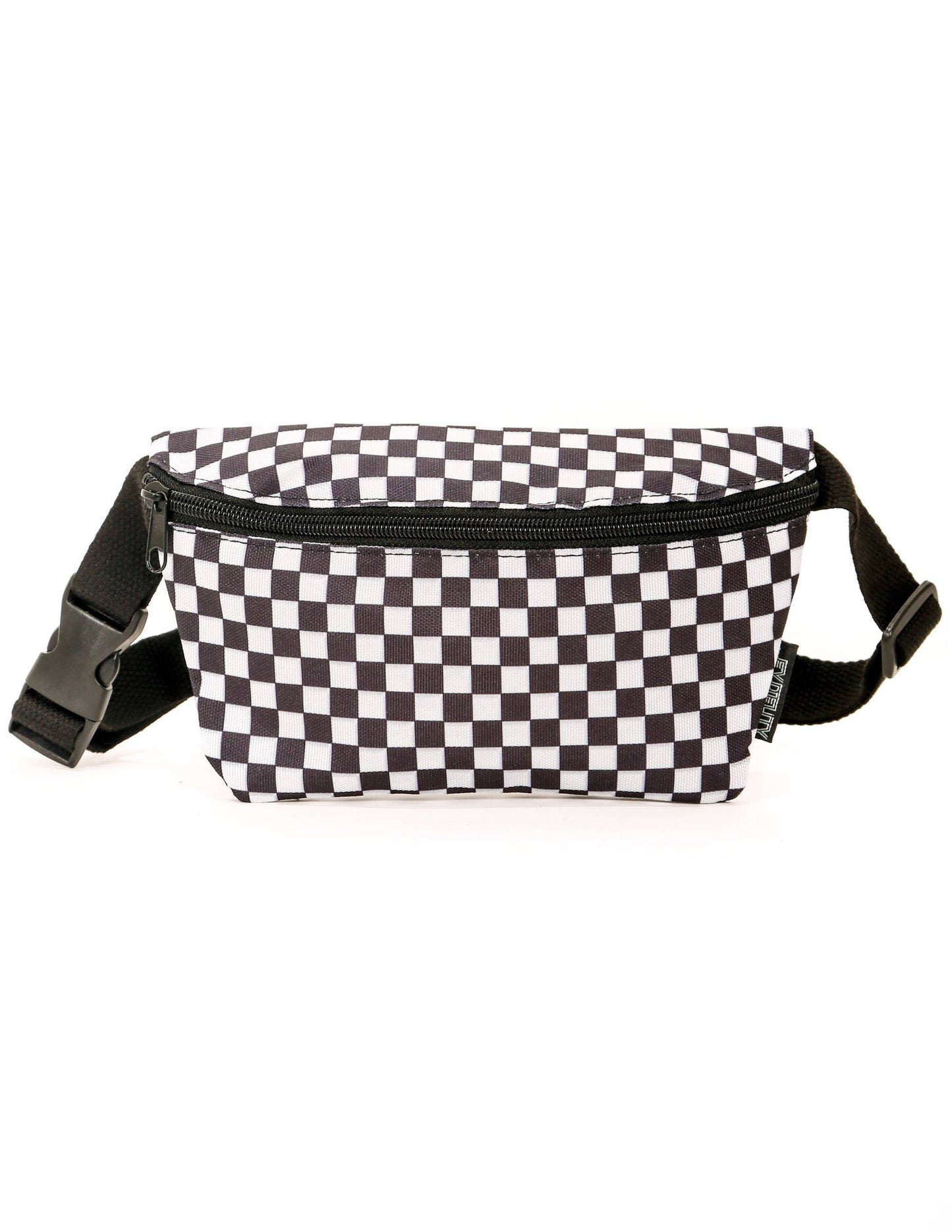 FANNY PACK-BLACK & WHITE CHECKERS