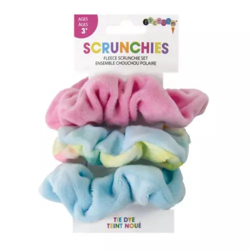 Fleece Tie Dye Scrunchie Set Fleece Tie Dye Scrunchie Set