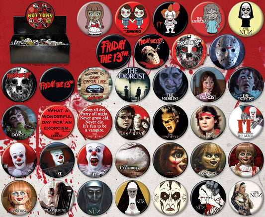 HORROR BUTTONS ASSORTMENT