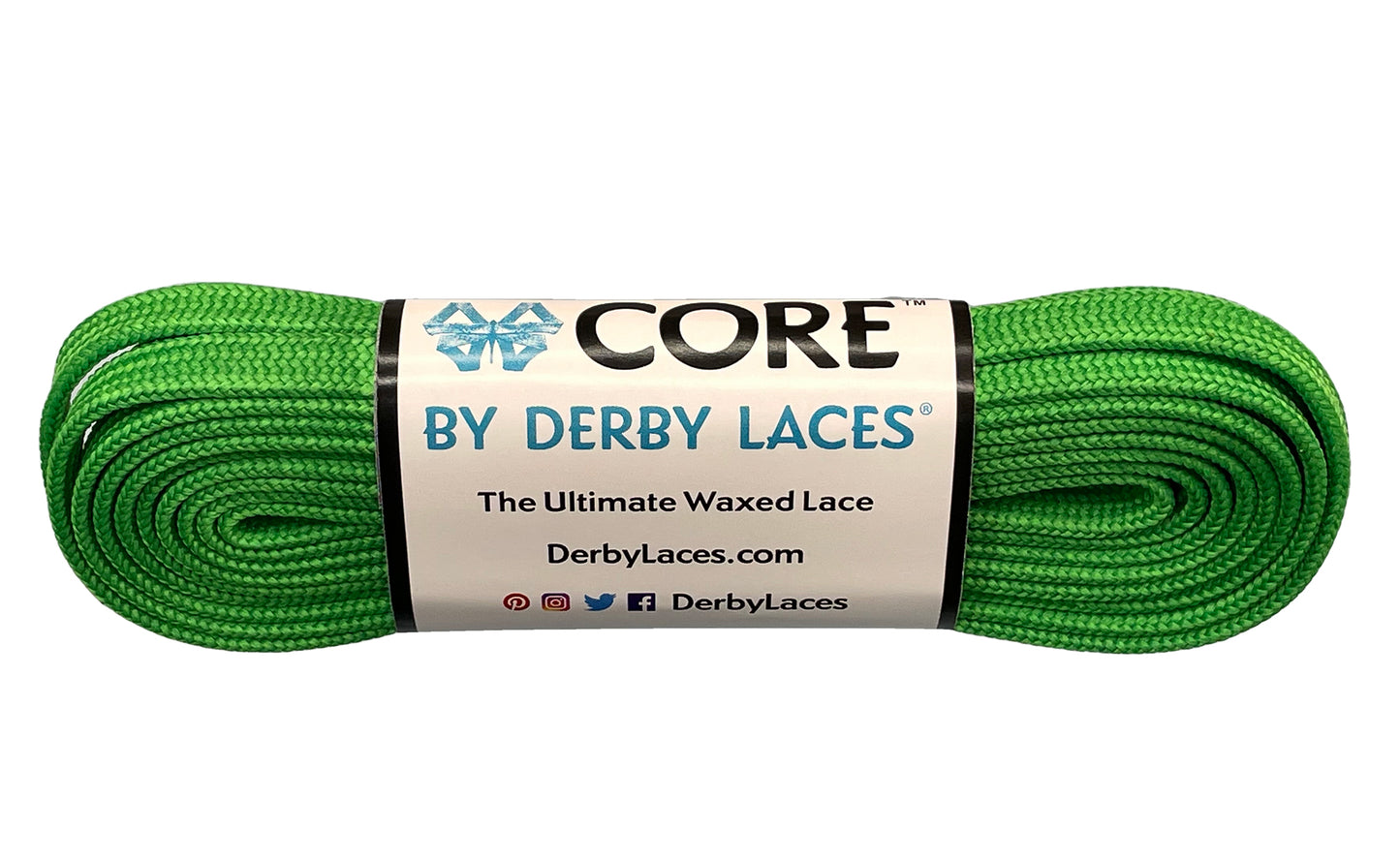 DERBY LACES-GREEN 96 INCH (244CM)-NARROW 6MM WIDE