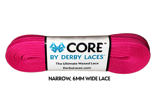 LACES-HOT PINK MAGENTA 96 INCH (244CM)-NARROW 6MM WIDE