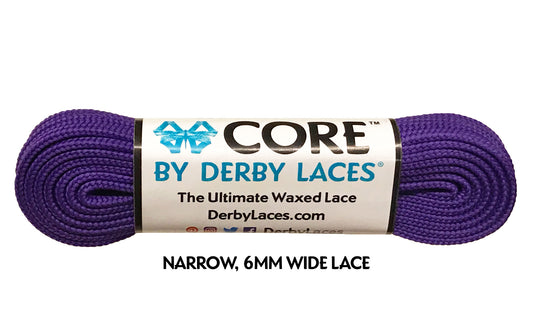 DERBY LACES-PURPLE 96 INCH (244CM)-NARROW 6MM WIDE