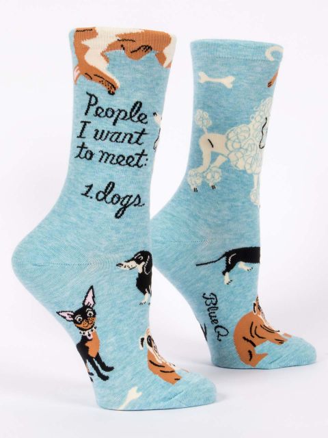 PEOPLE I WANT TO MEET: DOGS W-CREW SOCKS *
