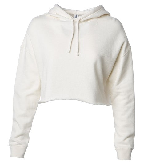 FRESA'S CROPPED PULLOVER HOODIE WHITE