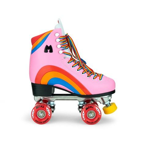 Come to Fresa's Roller Skate shop in Las Vegas and get your Moxi skates Rainbow Raider Pink.   These Pink Moxi Skate Rainbow Raider are ready for outdoor skating.  Cruise around Las Vegas Art District or come and skate in our indoor skate ramp. Fresa's Roller Skate Shop the one skate shop in Las Vegas.  We build custome shoe roller skate, roller Skate Classes and Roller Blade classes.