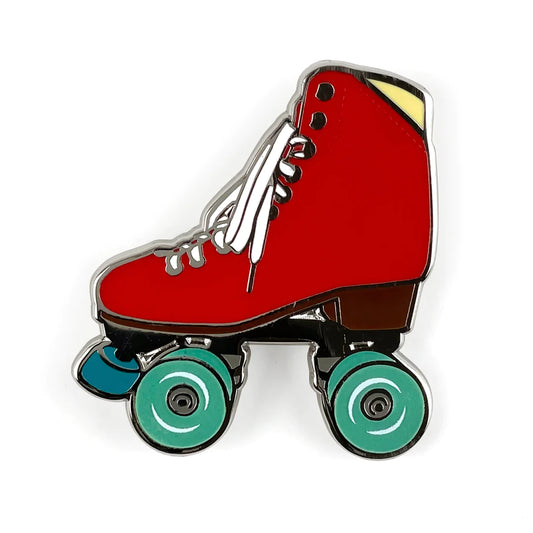 ROLLER SKATE PIN RED