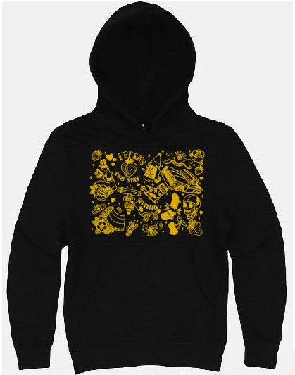 FRESA'S TATTOO FLASH BROWN PULLOVER HOODIE