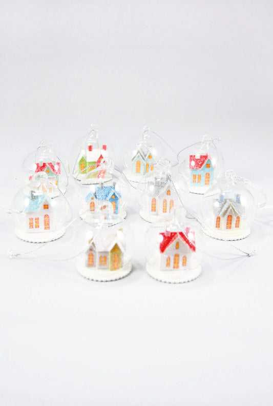 SNOW GLOBE ORNAMENTS ASSORTED