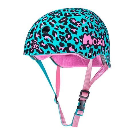 Moxi Blue Leopard Helmet S/M