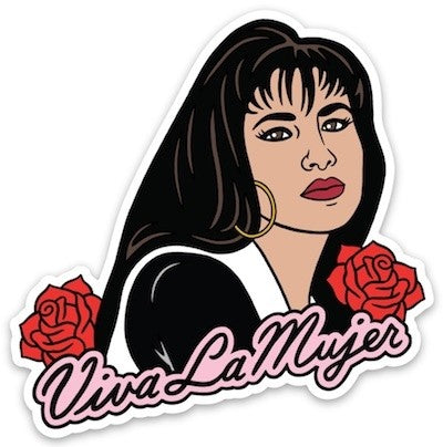 DIE CUT STICKER SELENA VIVA LA MUJER