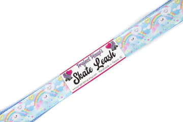 Happy Clouds and Rainbows Skate Leash with D Rings