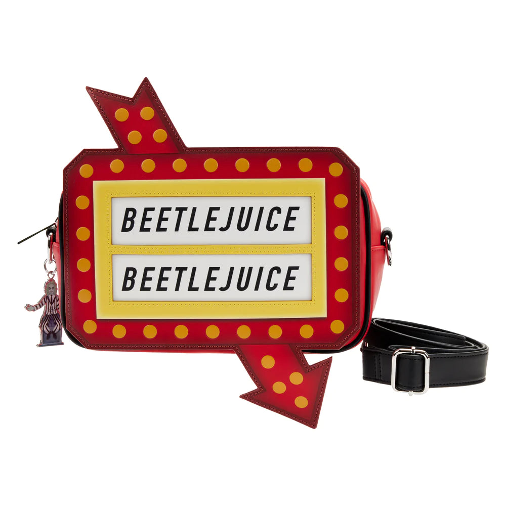 Loungefly Beetlejuice Graveyard Sign Crossbody Bag. Are you in Las Vegas? stop by our store and check out all our Spooky, Horror Loungefly collection. You can also shop online and pick up at our store.