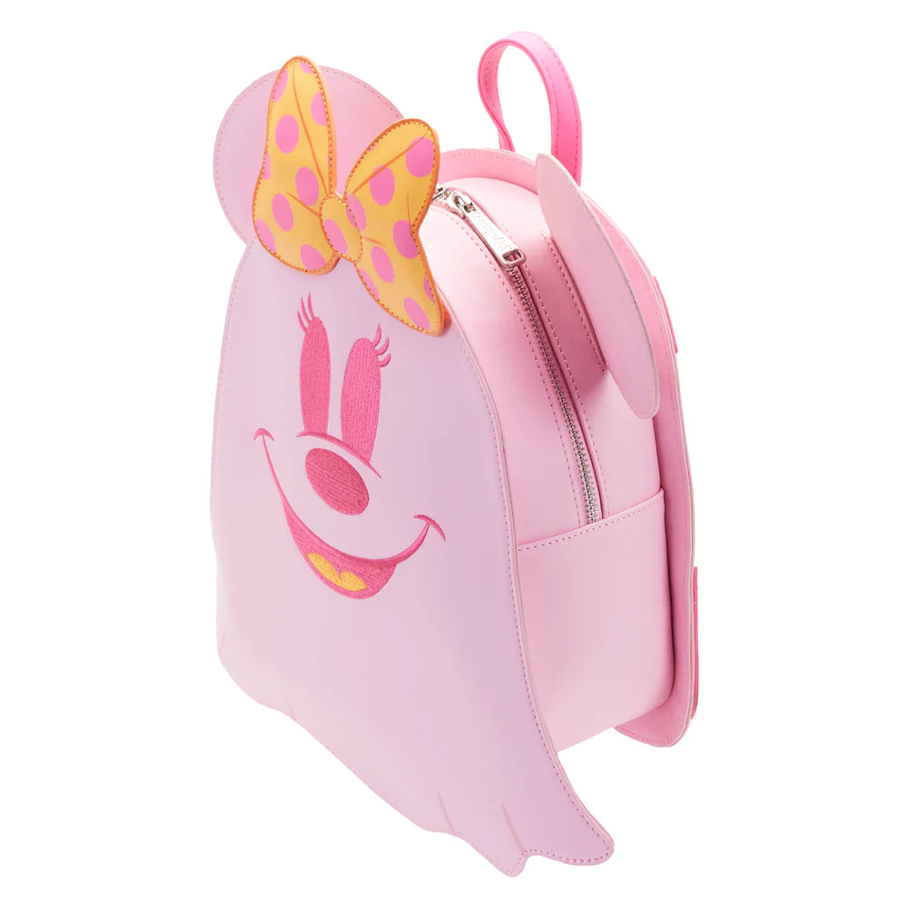 LOUNGEFLY MINNIEMOUSE GHOST GLOW IN THE DARK MINI BACKPACK
