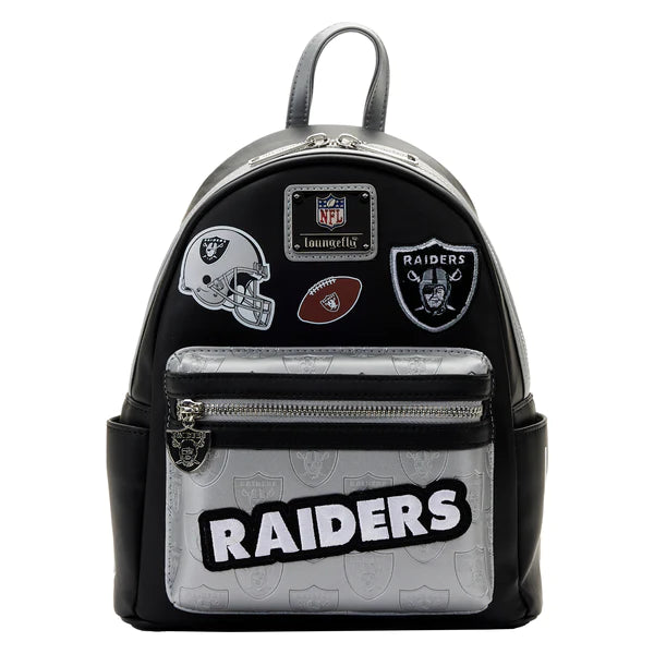 CHECK THIS COOL LAS VEGAS RAIDERS LOUNGEFLY MINI BACK PACK. CHECK OUT OUR LOUNGEFLY COLLECTION AT OUR LAS VEGAS STORE OR WEBSITE AT FRESAS SKATE SHOP.