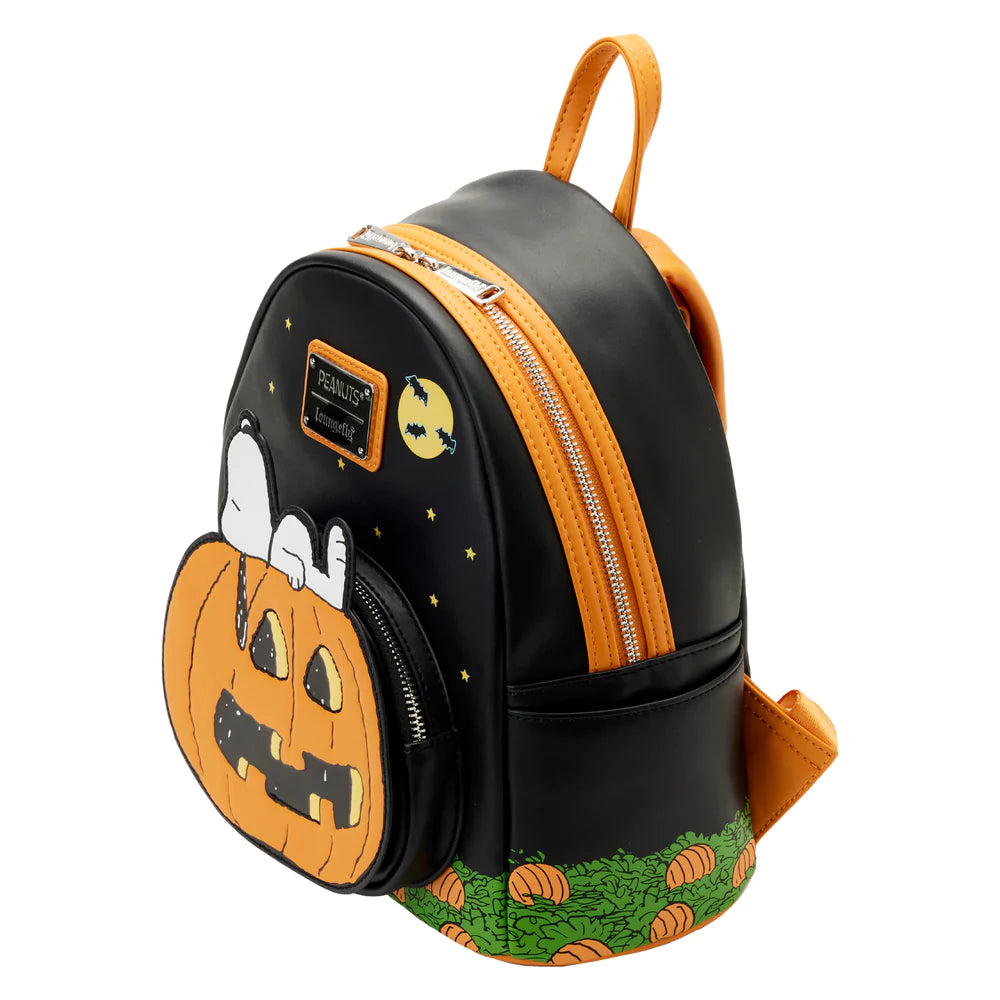 LOUNGEFLY PEANUTS SNOOPY PUMPKIN MINI BACKPACK. CHECK OUT OUR LOUNGEFLY SPOOKY AND HORROR COLLECTION AT OUR LAS VEGAS LOCATION OR ONLINE.