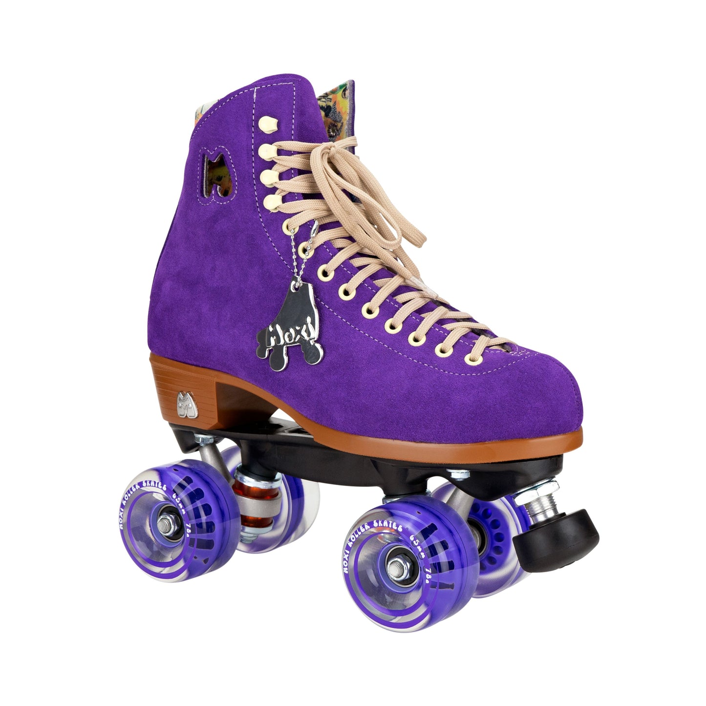 Come to Fresa's Roller Skate shop in Las Vegas and get your Moxi Lollys Skates.  These Purple Moxi Lolly Roller Skates are ready to the outdoor. Cruise around Las Vegas Art District or come and skate in our indoor skate ramp. Fresa's Roller Skate Shop the one skate shop in Las Vegas.  We build custome shoe roller skate, roller Skate Classes and Roller Blade classes.