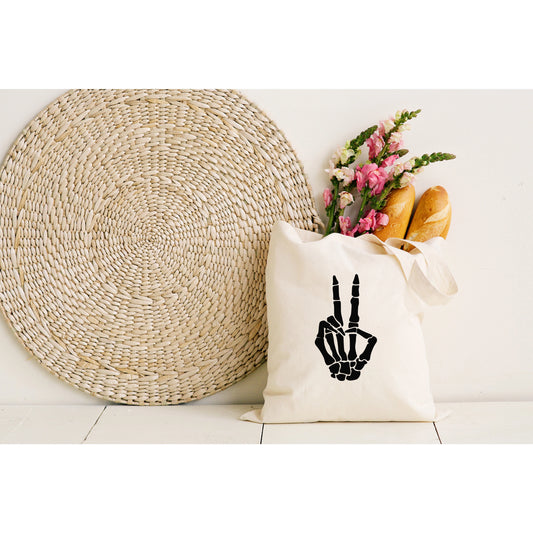 SKELETON PEACE TOTE BAG