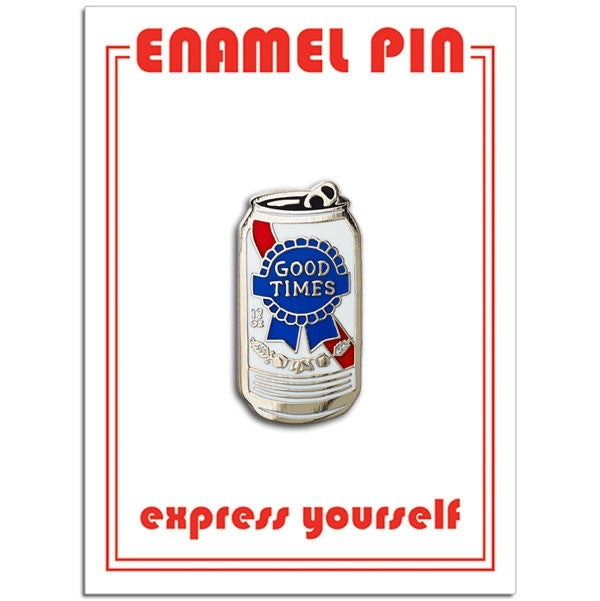 GOOD TIMES BEER CAN ENAMEL PIN