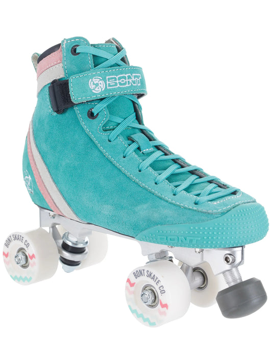 Bont parkstar roller skates are in Las Vegas. Stop by Fresas Skate Shop and try these skates on. You will fall in love with this Teal with a hint of Pink color skates. Let's Roll around Downtown Las Vegas.